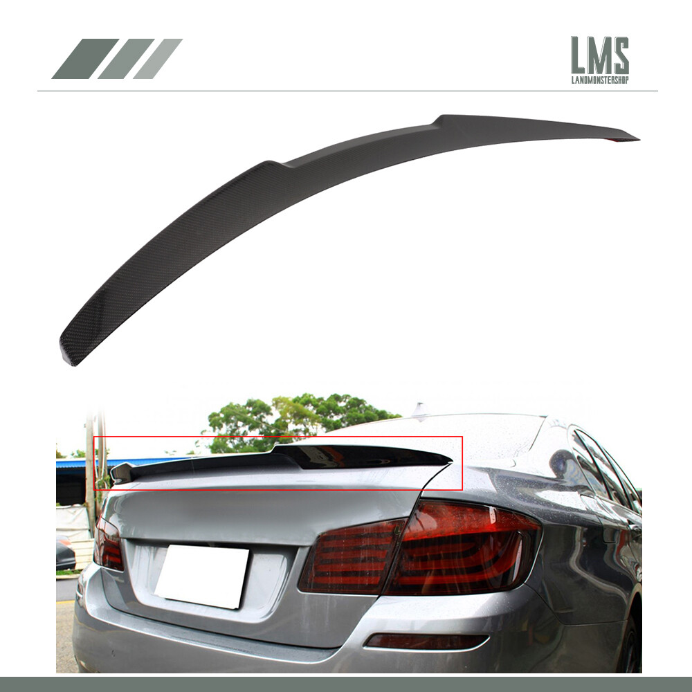 Fits 2011-2016 2017 BMW 5-Series F10 Real Carbon Fiber Rear Trunk Spoiler Wing