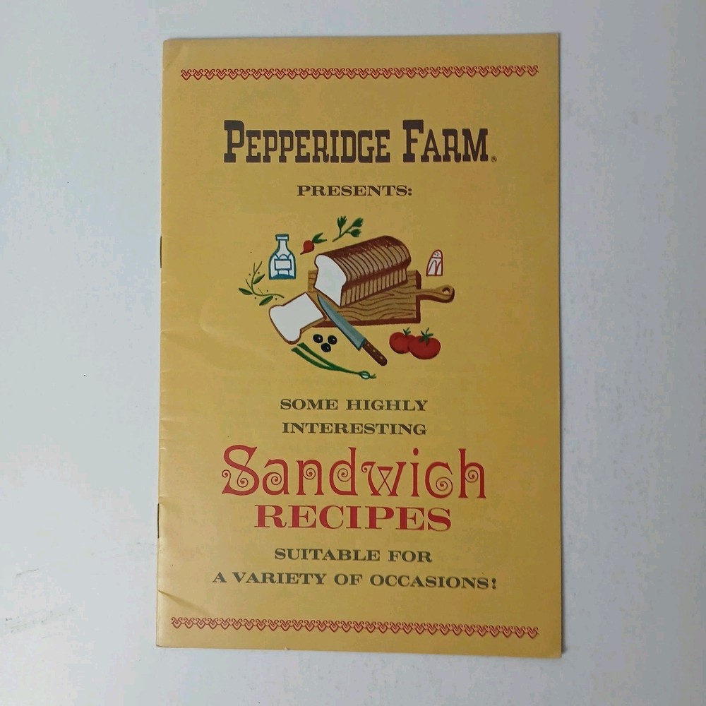 Pepperidge Farm Some Highly Interesting Sandwich Recipes Cookbook Booklet