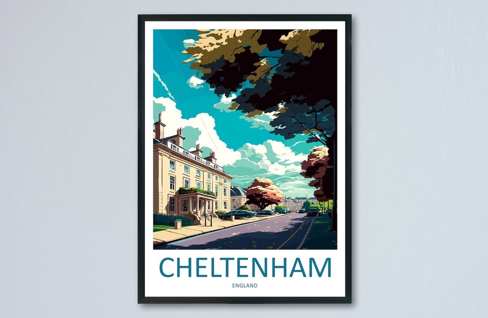 Cheltenham Travel Print Wall Art Cheltenham Wall Hanging Home Dcor Cheltenham