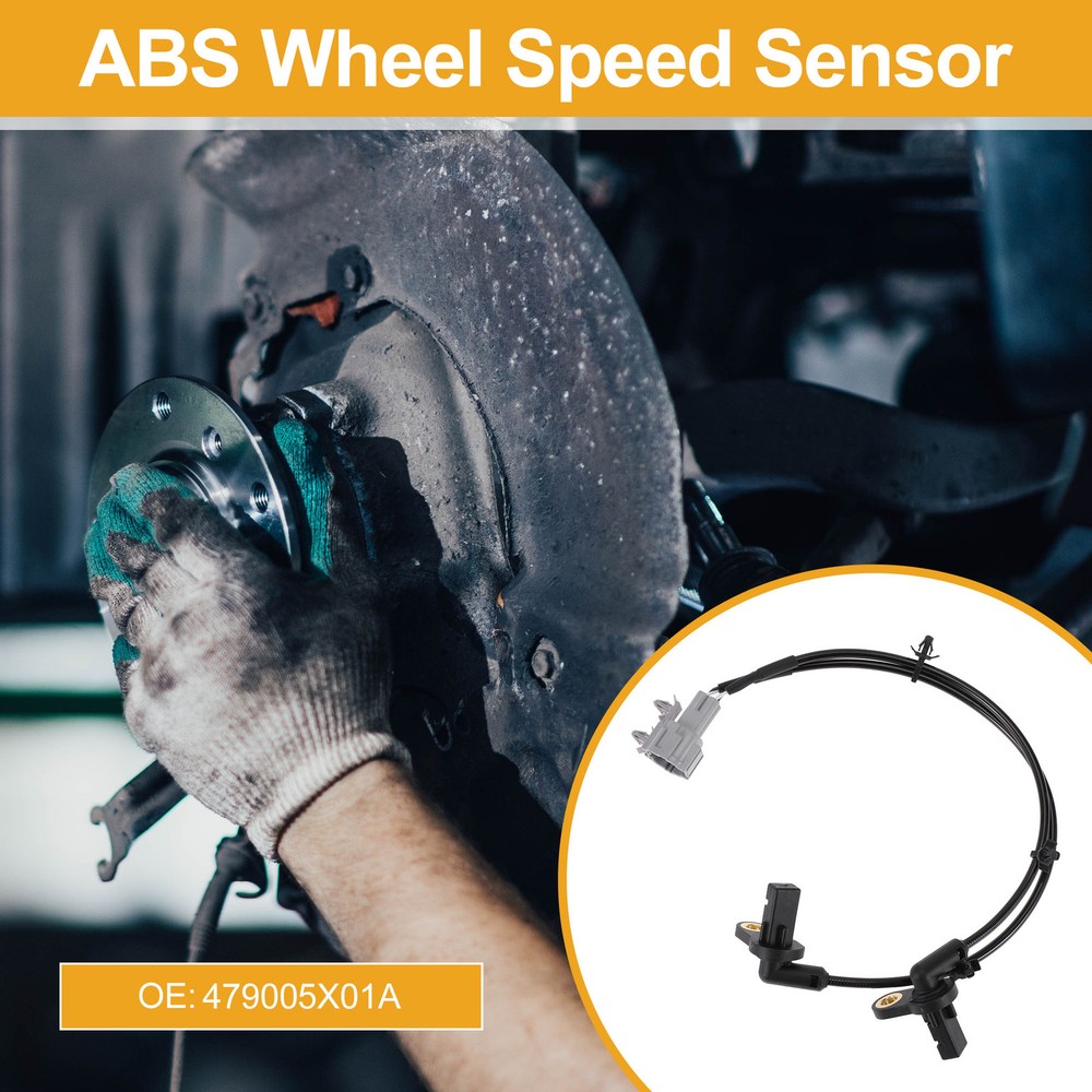 ABS Wheel Speed Sensor 479005X01A Compatible with 2005-2012 Nissan Pathfinder Rear-image
