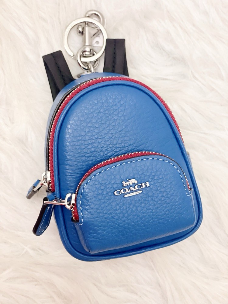 Coach Mini Court Backpack Keychain Bag Charm CC315 NWT in Blue