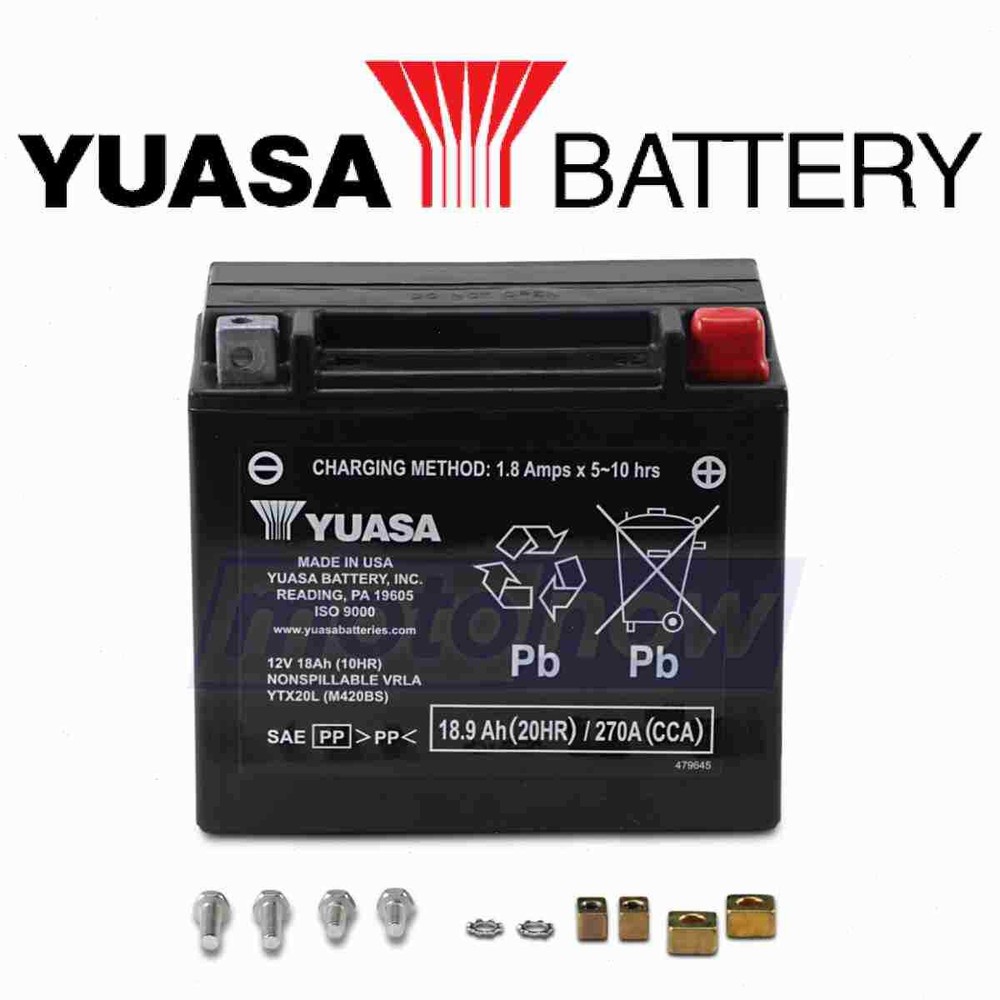 Yuasa Factory Activated Maintenance Free 12V Battery for 2018 Can-Am xb