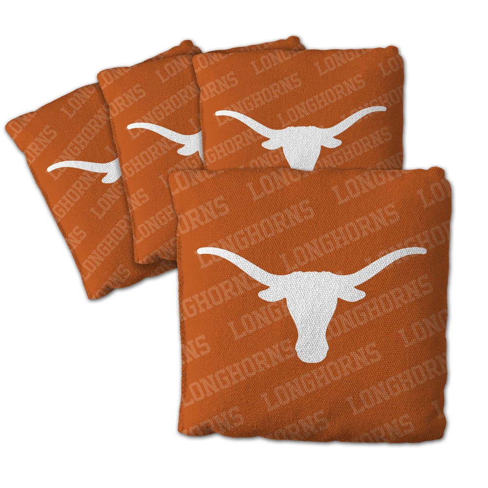 NCAA Texas Longhorns Cornhole Bags Set of 4 in Orange
