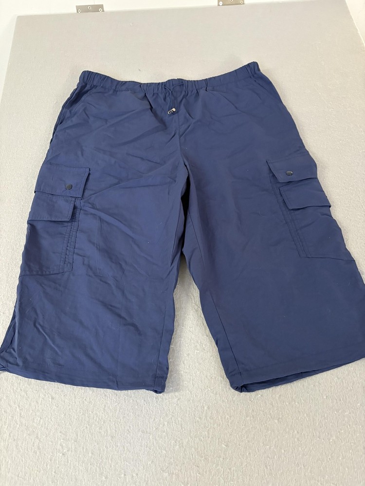 Cargo Shorts Mens XL Outdoor Lightweight Nylon Drawstring Pockets Hiking Trail