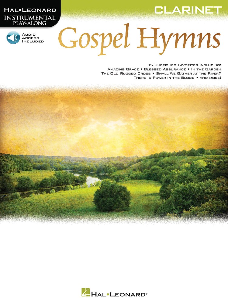 Gospel Hymns Clarinet Solo Sheet Music 15 Christian Songs Play-Along Book Audio