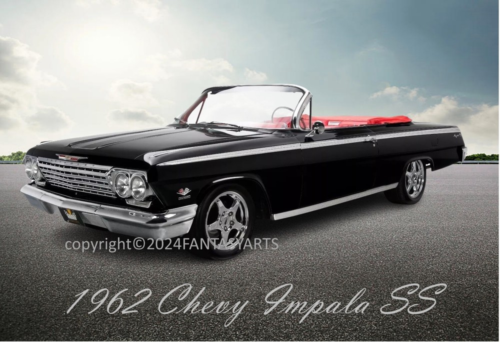 1962 Chevy Impala SS Muscle Car Large Poster Sized Glossy Photo Print 13