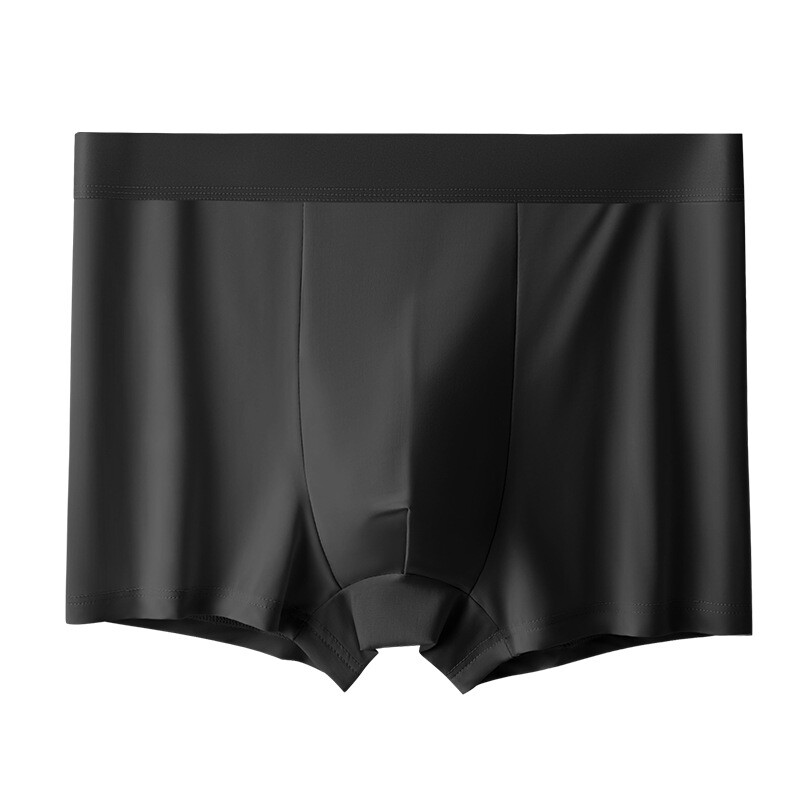 5-10 PACK Men Boxers Briefs Soft Ice Silk Cotton Ultrathin Breathable Underwear