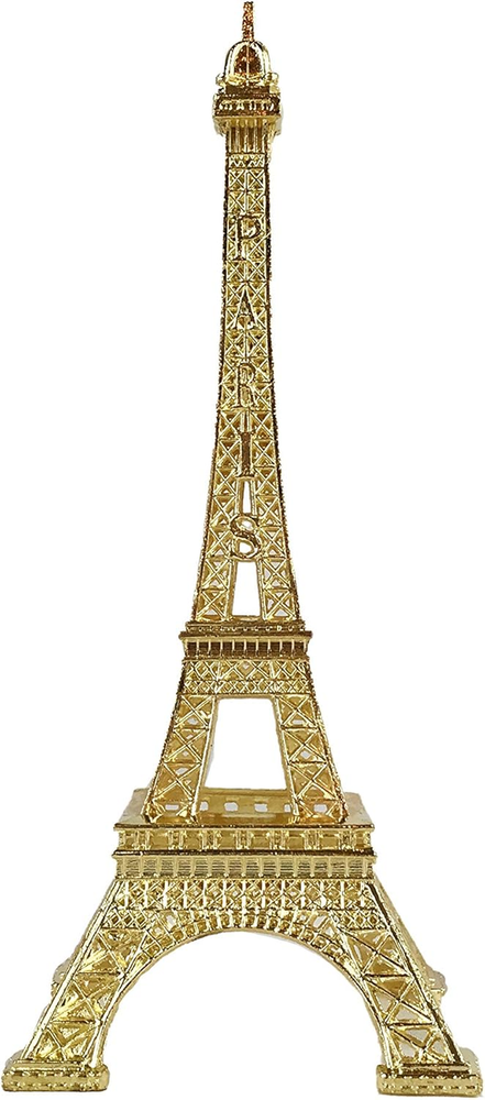 Eiffel Tower Statue 7-inch Gold Alloy Metal Home Decor