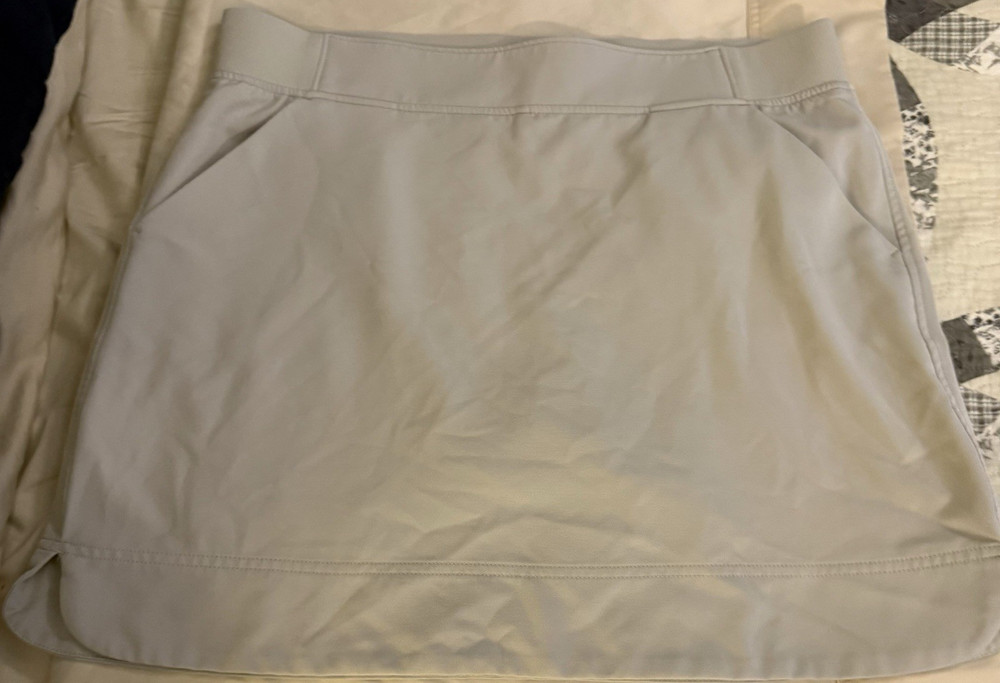 32 Degrees Women's Gray Athletic Skort L Short Activewear with Pockets