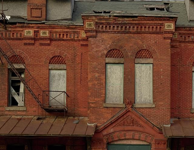 Photo:Saginaw Michigan 1881 Train Station Abandoned Collapsed Brick 2019