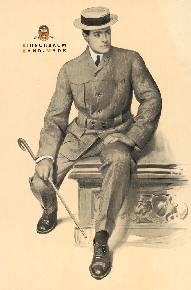 9698.Decoration Poster.Room Wall art.Home decor.1910 Men fashion model suit