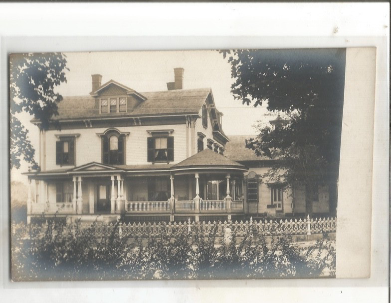 RPPC Uxbridge Massachusetts MASS MA REAL PHOTO POSTCARD VICTORIAN HOUSE ISRAEL