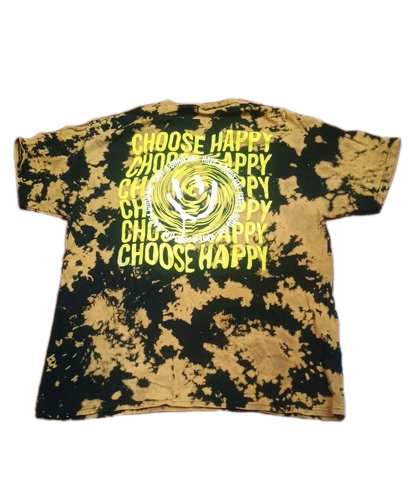 Chemistry Tie Dye T-Shirt Graphic Choose Happy Smiley Face Size XL