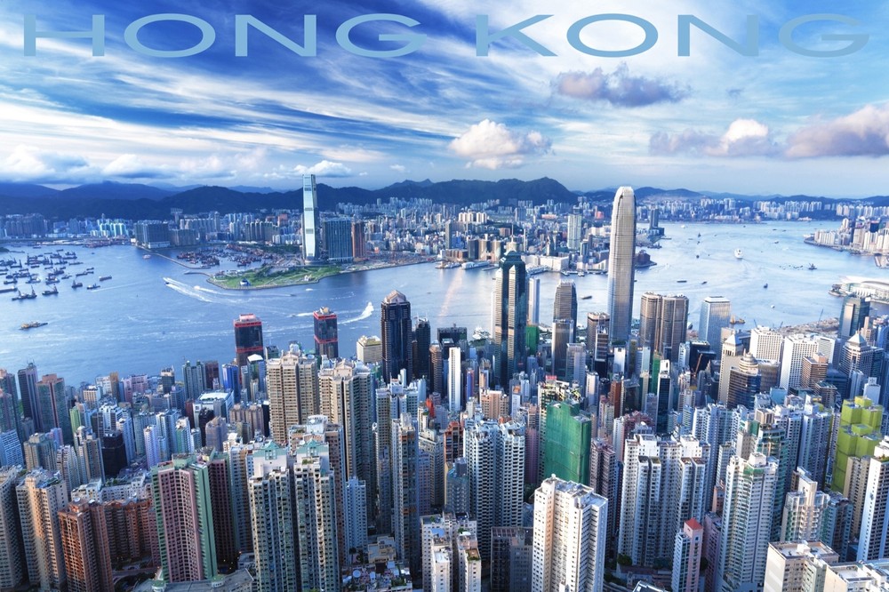 8018.Decoration Poster.Room wall interior design.Hong Kong city.Travel decor art