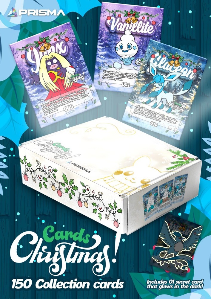 2025 BOX POKEMON CHRISTMAS Prisma Cards - Full Set 150/150 + 1 Glow in Dark NEW!