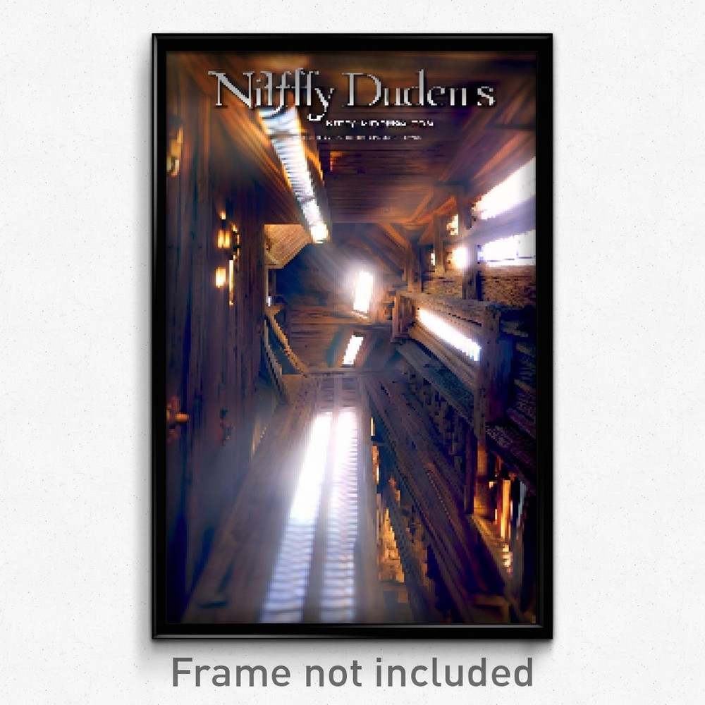 8 Bit Psychedelic Pixel Art Poster - Nifty Middens Trippy Video Game Print