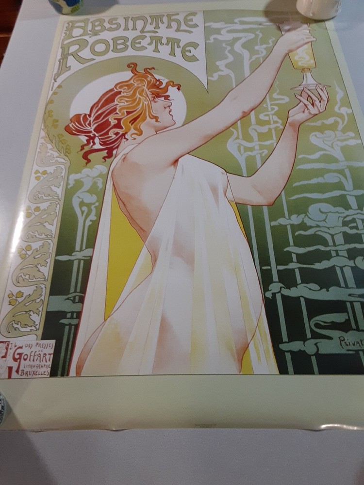 Vintage Henri Privat-Livemont Absinthe Robette Poster Reprint 24x36 in VGC-image