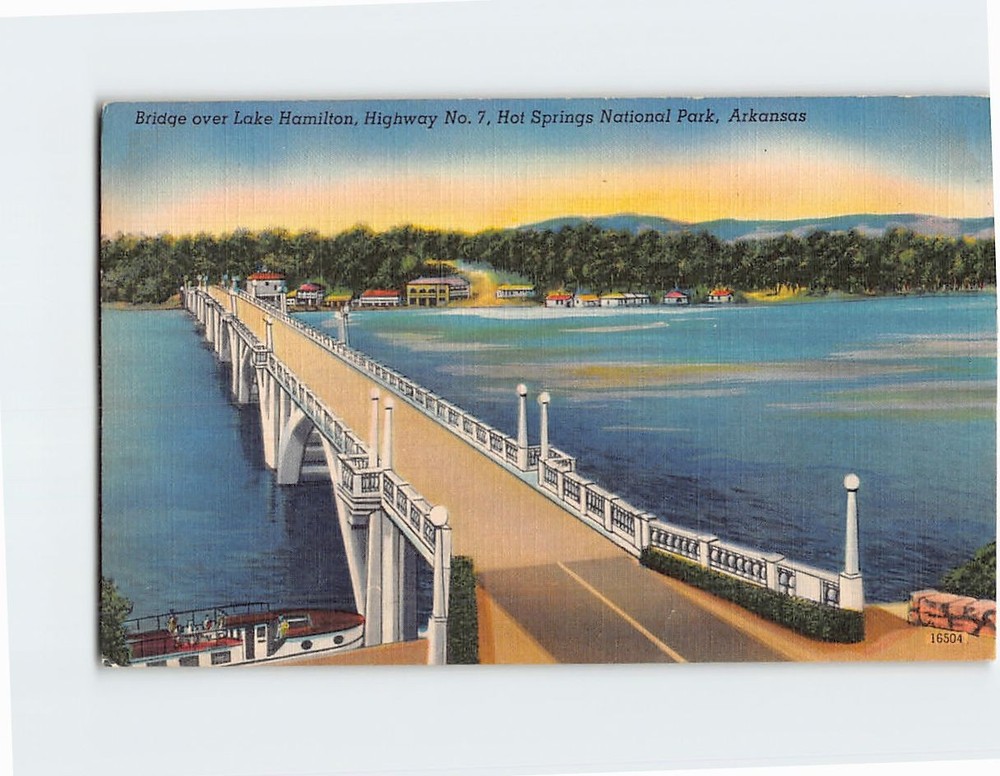 Postcard Bridge Lake Hamilton Highway No. 7 Hot Springs National Park Arkansas
