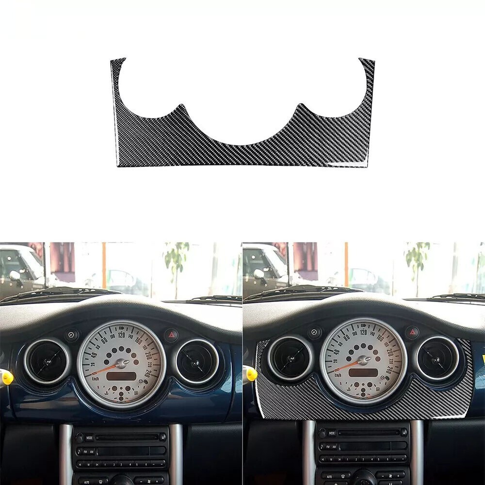 Central Dashboard Speedometer Carbon Fiber Decal For Mini Cooper R50 R53 05-06