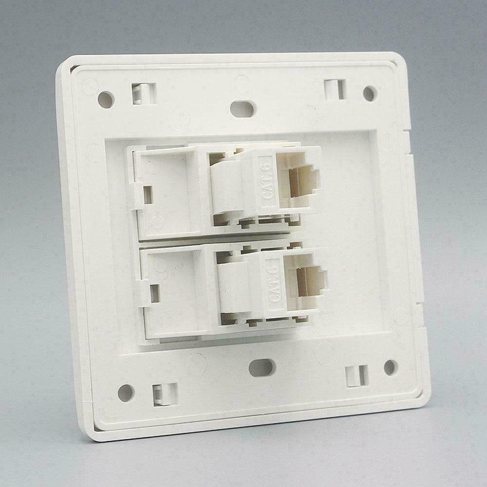 Wall Socket Plate Network Ethernet LAN Outlet Faceplate Panel 2024 C5C9