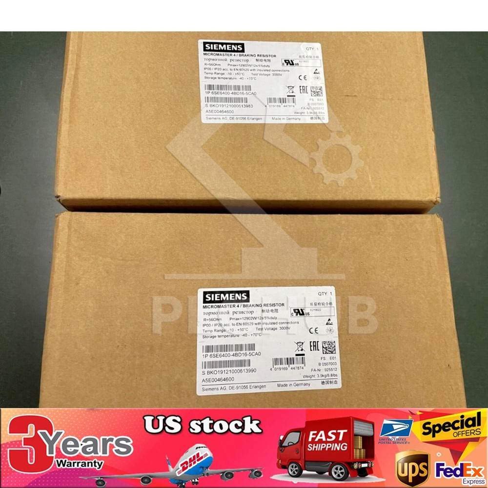 NewSiemens 6SE6400-4BD16-5CA0 6SE6 400-4BD16-5CA0 MICROMASTER 4 Braking resistor