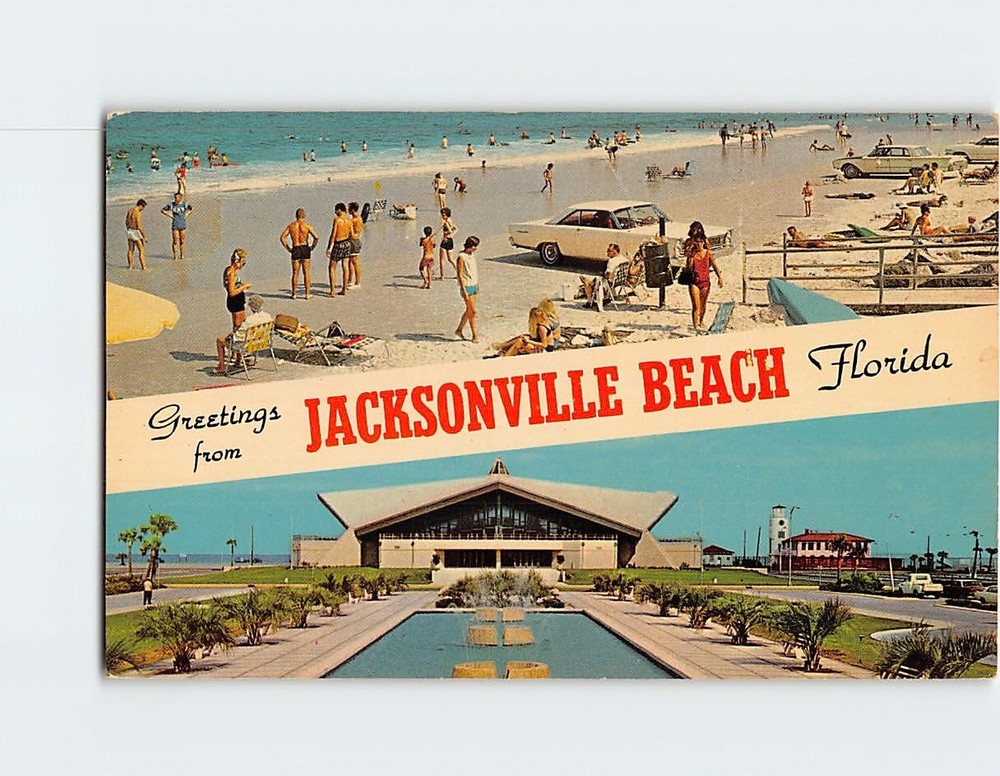 Postcard Greetings from Jacksonville Beach Florida USA