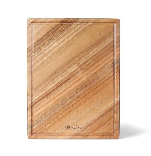 Japanese Acacia Wood Cutting Board, 17 × 13 in Kitchen Cutting 16.7