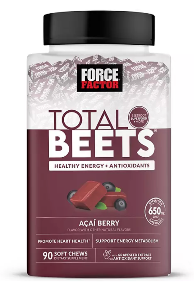 Force Factor Total Beets Acai Berry Superfood Soft Chews 90ct-image