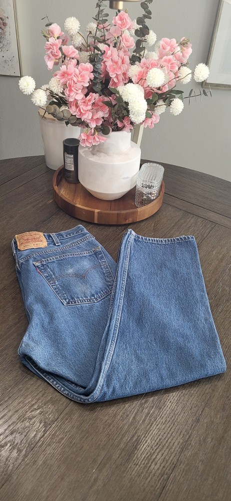 VTG 90s 1999 Levi's 501 xx USA Mens 40x32 Red Tab Blue Denim Jeans Pants Mint**