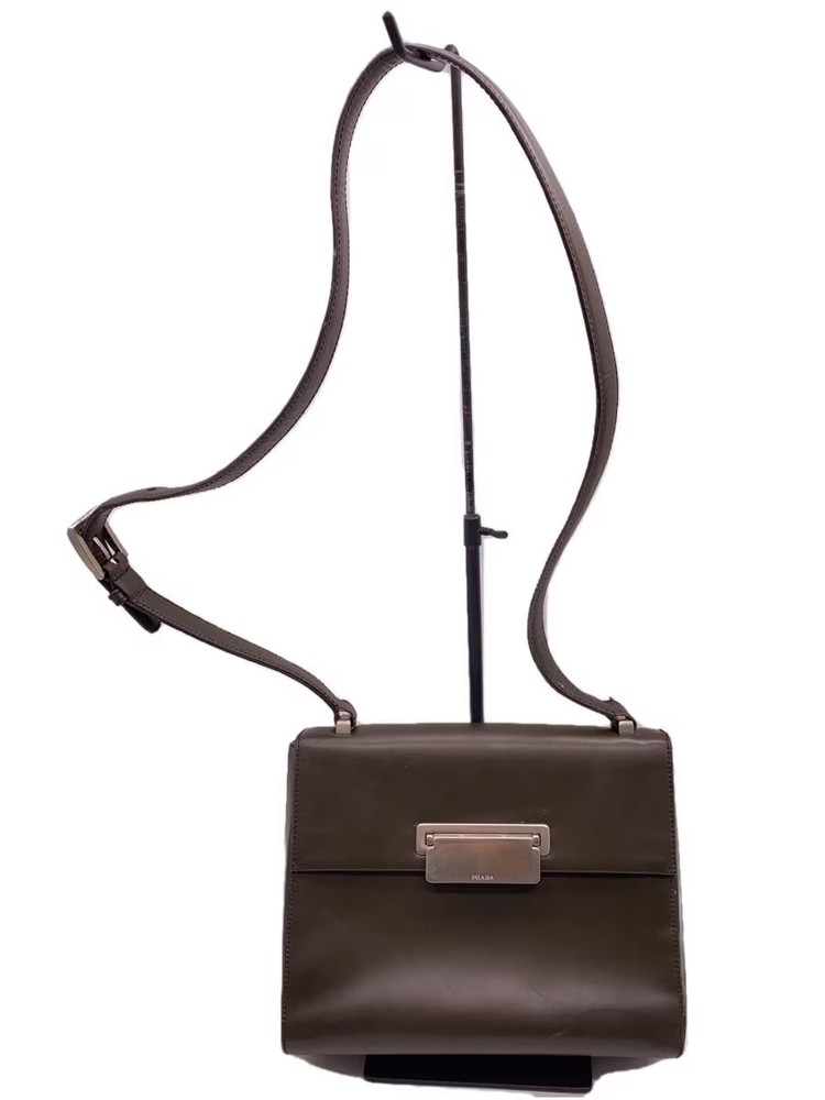 Prada Leather BRW Shoulder Bag Authentic Japanese Import