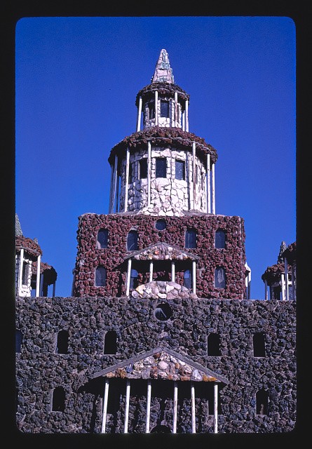 Redmond Oregon Peterson's Rock Garden 1987 Stone Tower Garden Sculpture