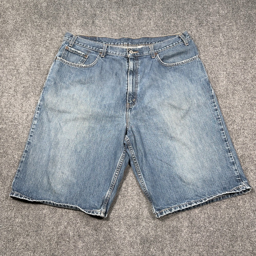 Vintage Y2K Levis 569 Shorts Men 40 Loose Fit Baggy Skate Jorts Faded Denim