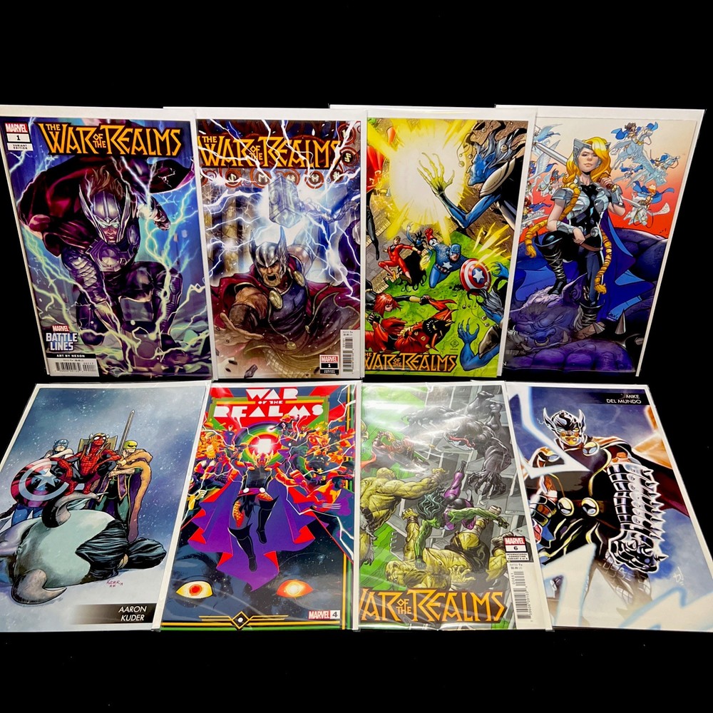 War of the Realms #1 2 4 & 6 Variant Cover Set / Lot Marvel 2019 NM-