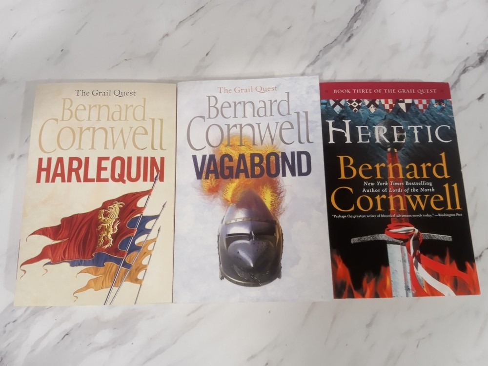 The Grail Quest By Bernard Cornwell Book Lot - Harlequin - Vagabond - Heretic