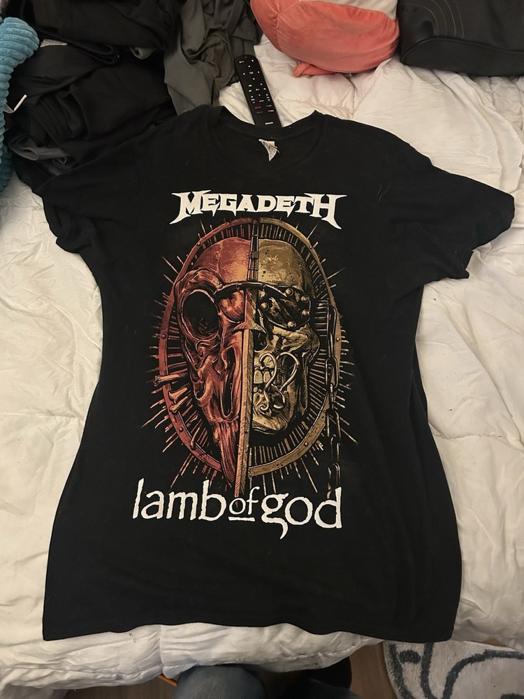 MEGADETH / LAMB OF GOD 2021 Large Tour Shirt Thrash Metal Live