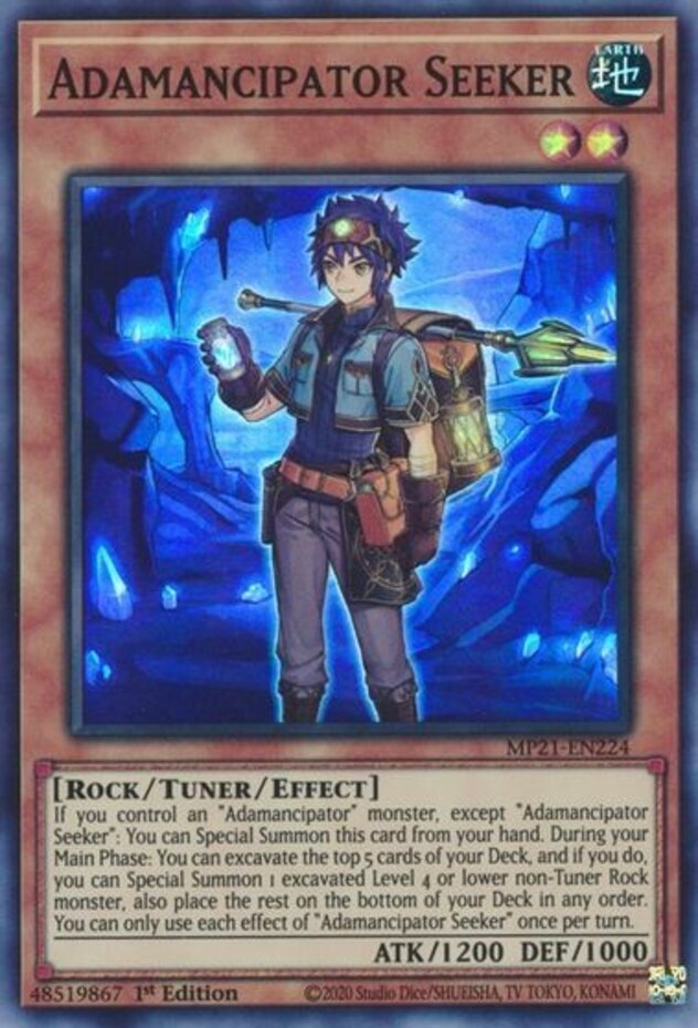 YuGiOh Adamancipator Seeker MP21-EN224 Super Rare 1st Edition NM