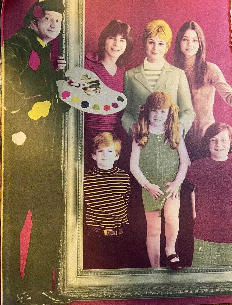 1971 Vintage Magazine Illustration The Partridge Family