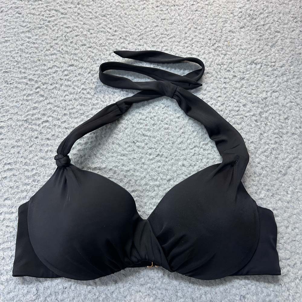 Victoria Secret Swim Bikini Top Womens Size 34 Beach Swimwear Halter Push up