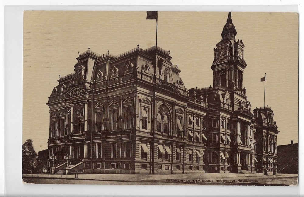VTG POSTCARD - County Court House - Columbus, Ohio OH - Undivided - 1910