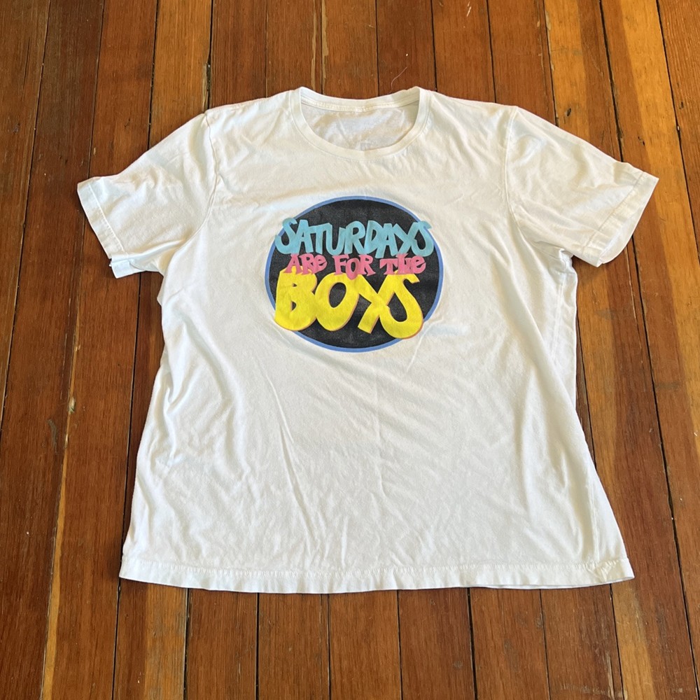 Barstool sports Saturdays are for the boys T-shirt white large