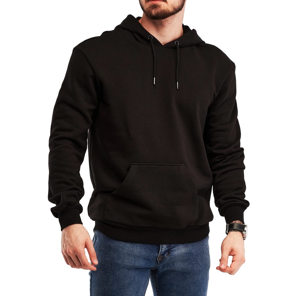 Heavyweight Fleece Pullover Hoodie for Men - Winter Casual Warm Hooded Sweatshirt  
