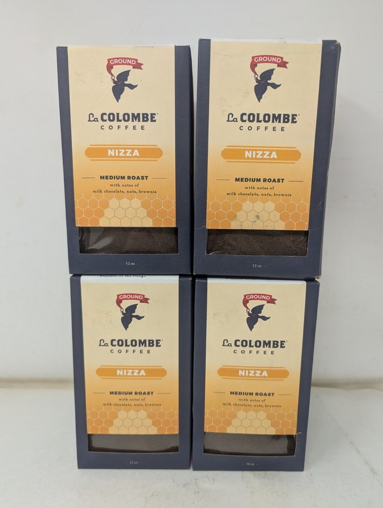 *07/24* La Colombe Nizza Medium Roast Ground Coffee 12 Oz.  Pack of 4