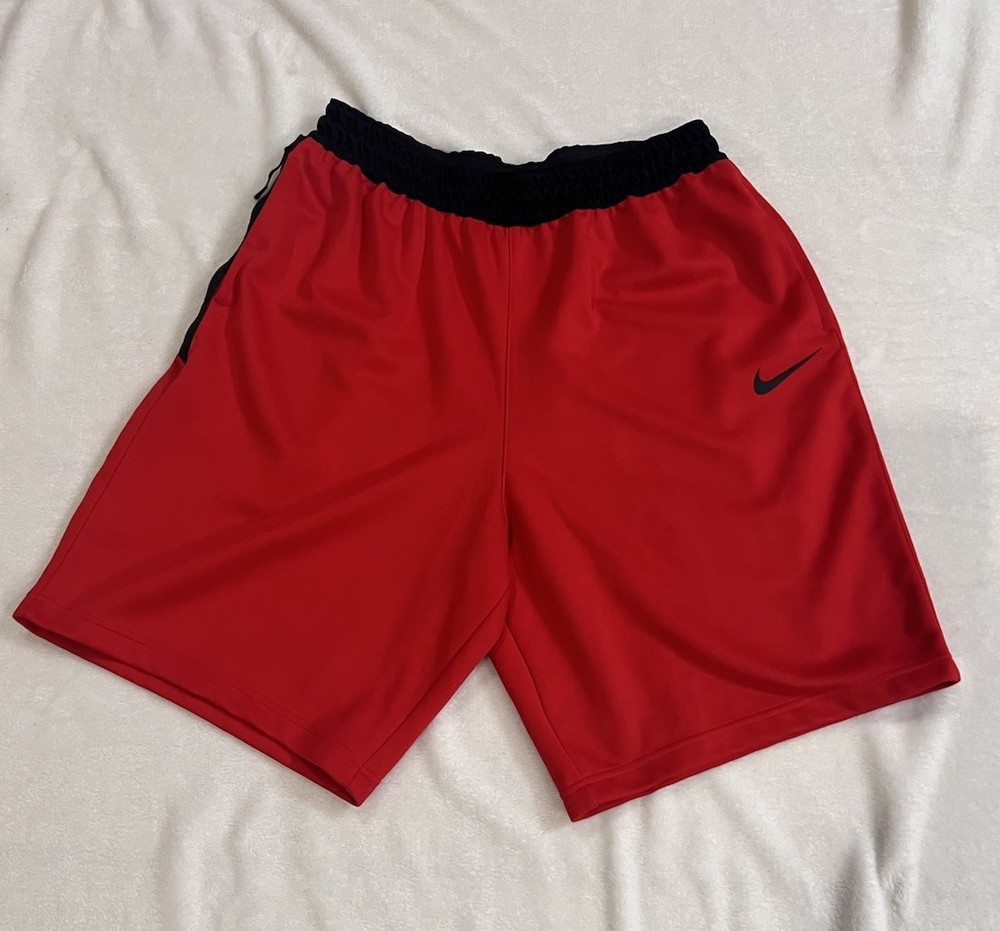 Nike Dri-Fit XL Shorts Red Black