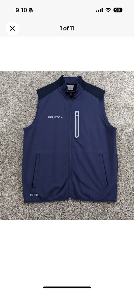 Rhone Vest Men's XL Zip Jacket Seacell Commuter Golf Peleton Performance Blue