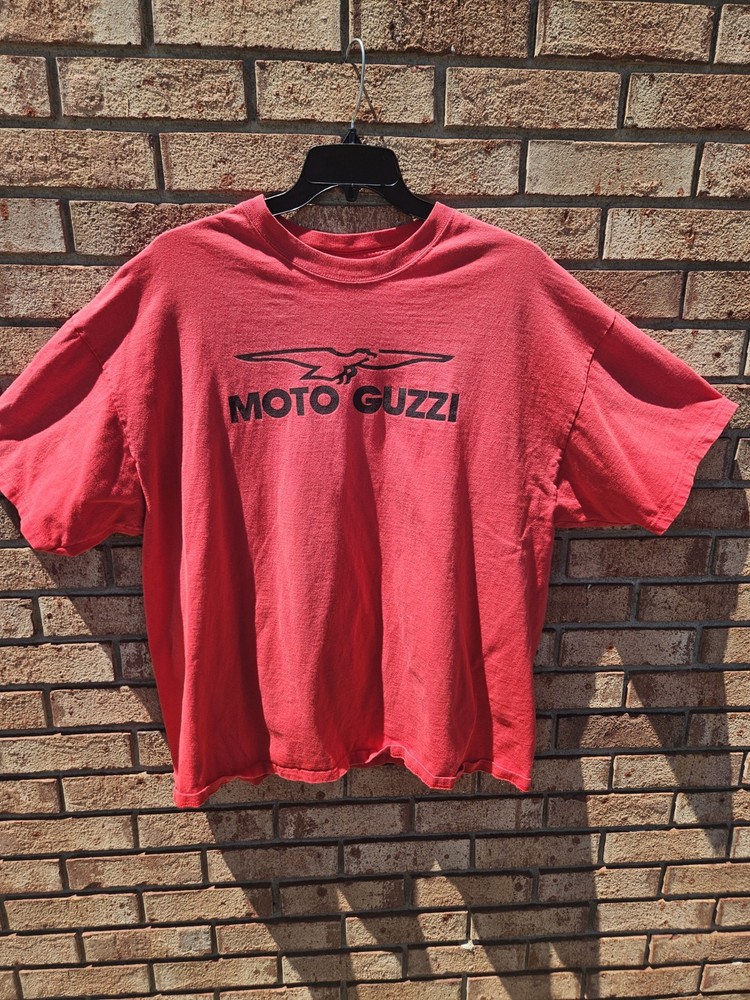 Vintage Moto-Guzi T-Shirt 2-XL Myres Enfield Motorcycles Ashville NC