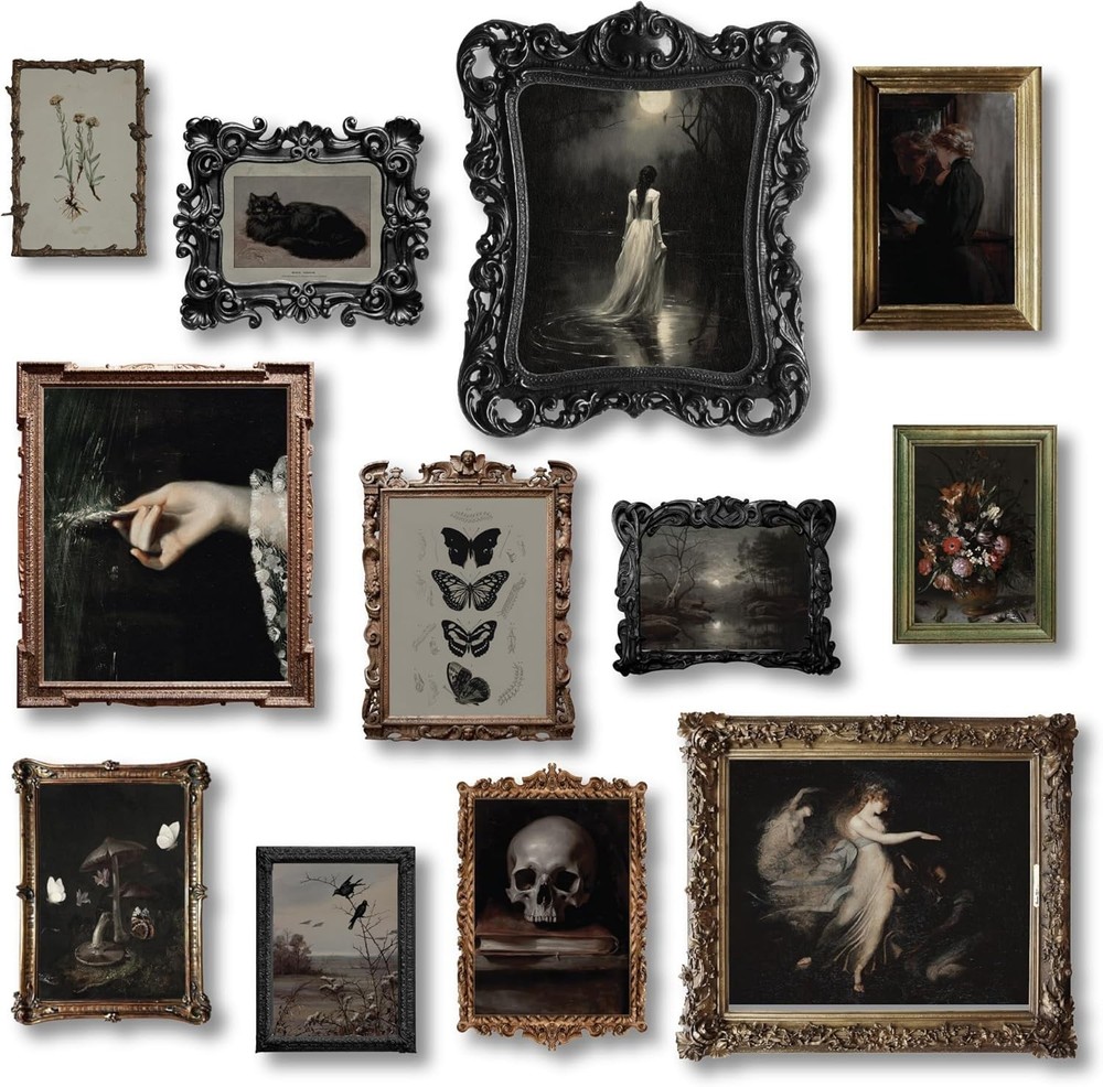 97 Decor Dark Academia Decor - Victorian Gothic Wall Art Prints, Dark Moody Aest