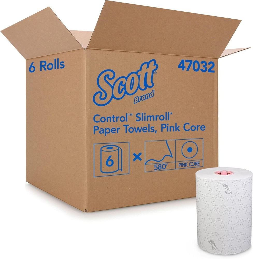 Scott® Control MOD Slimroll 1-Ply Paper Towels, FSC® Certified, 580' Per Roll, P
