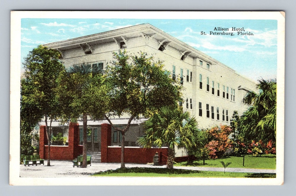 St Petersburg FL-Florida Allison Hotel Vintage Postcard Standard Souvenir Post