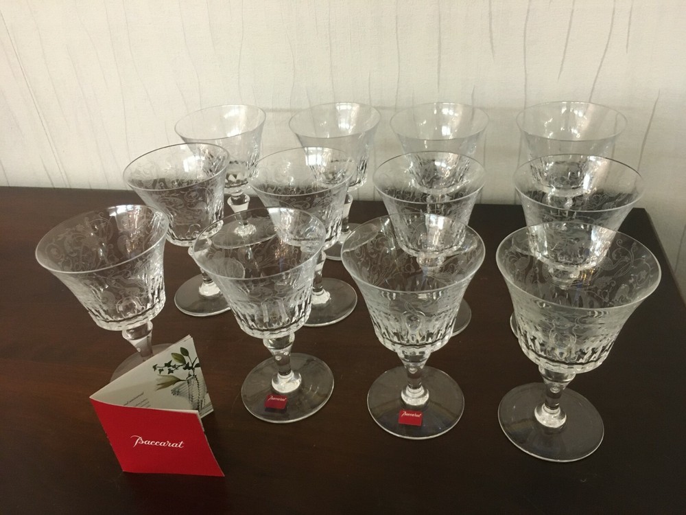 5 White Wine Glasses Model Parme In Baccarat Crystal (Price Per Unit)