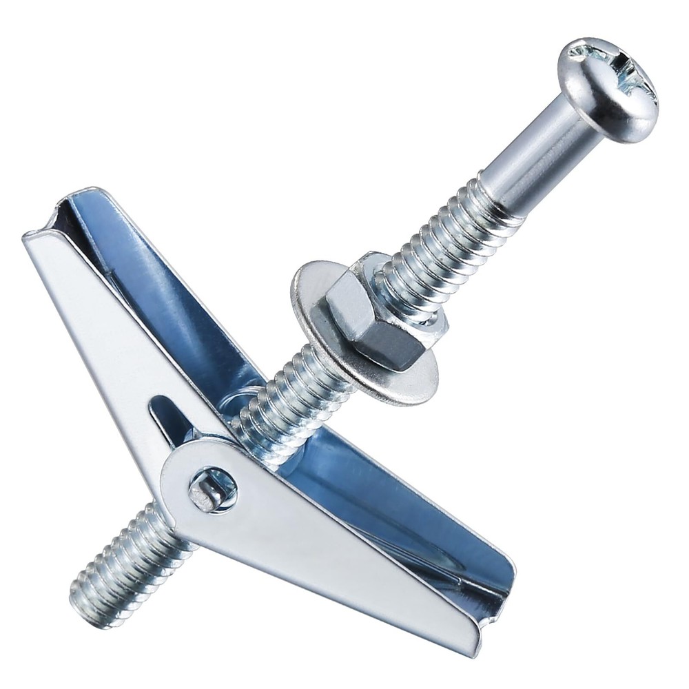 Wensilon 30-Pack 1/8 Inch Heavy Duty Drywall Anchors with Screws and Toggle Bolts